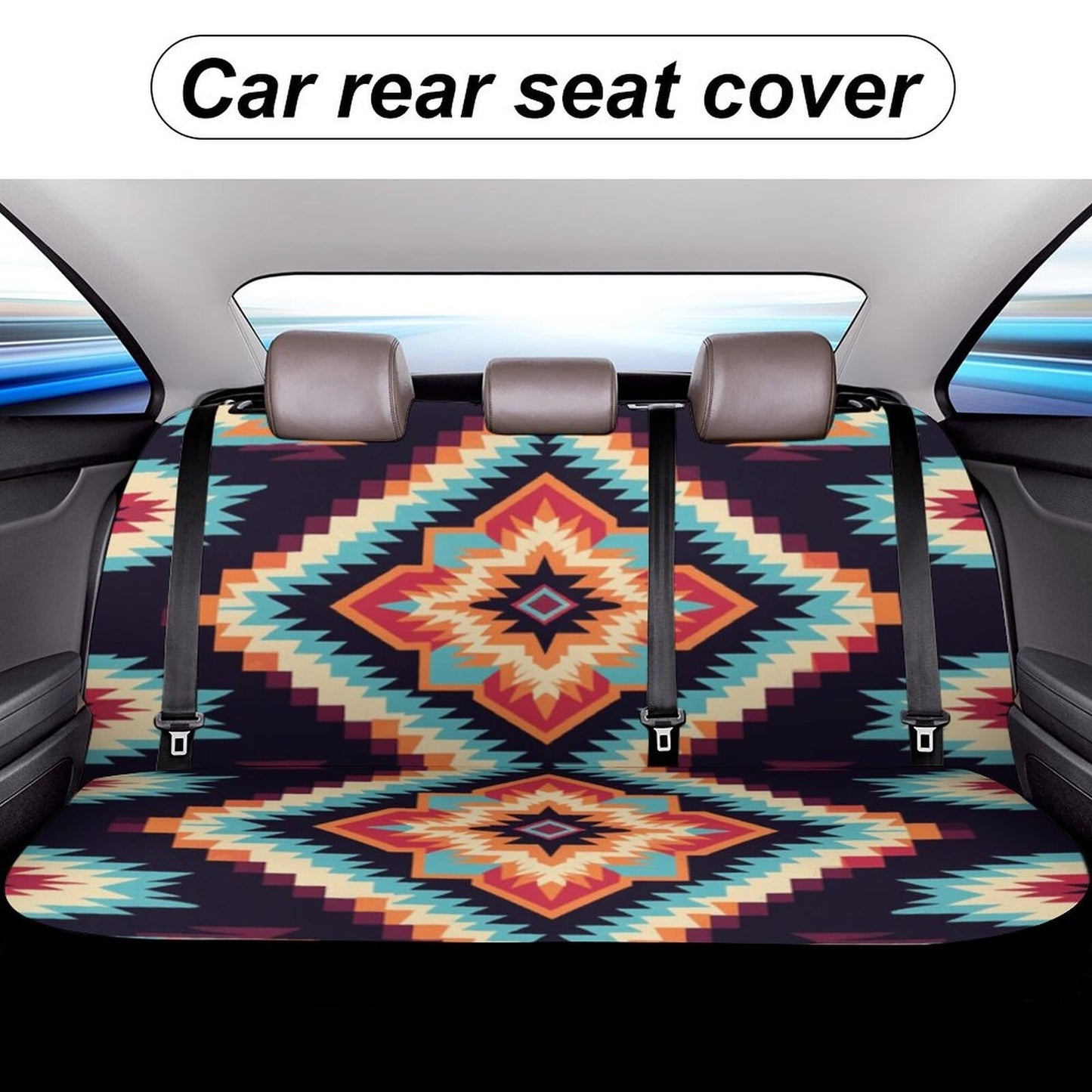 Southwestern Native Car Seat Cover: Western-Inspired Automobile Accessory for Back Protection