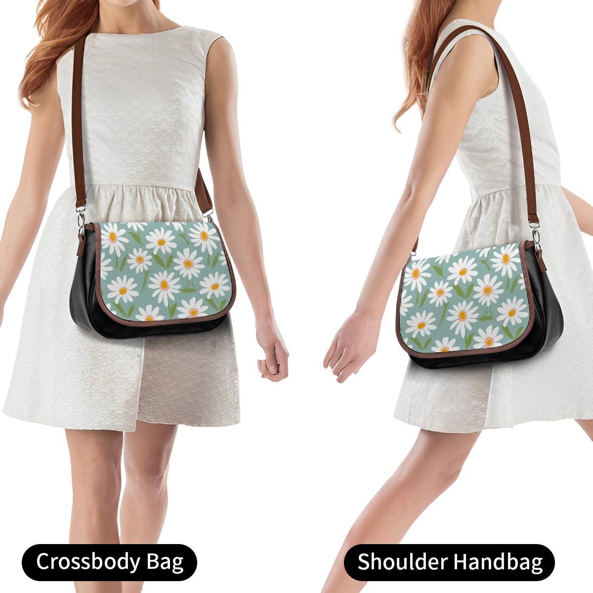 Trendy Floral Daisy Crossbody Handbag, Perfect Gift Idea for Women