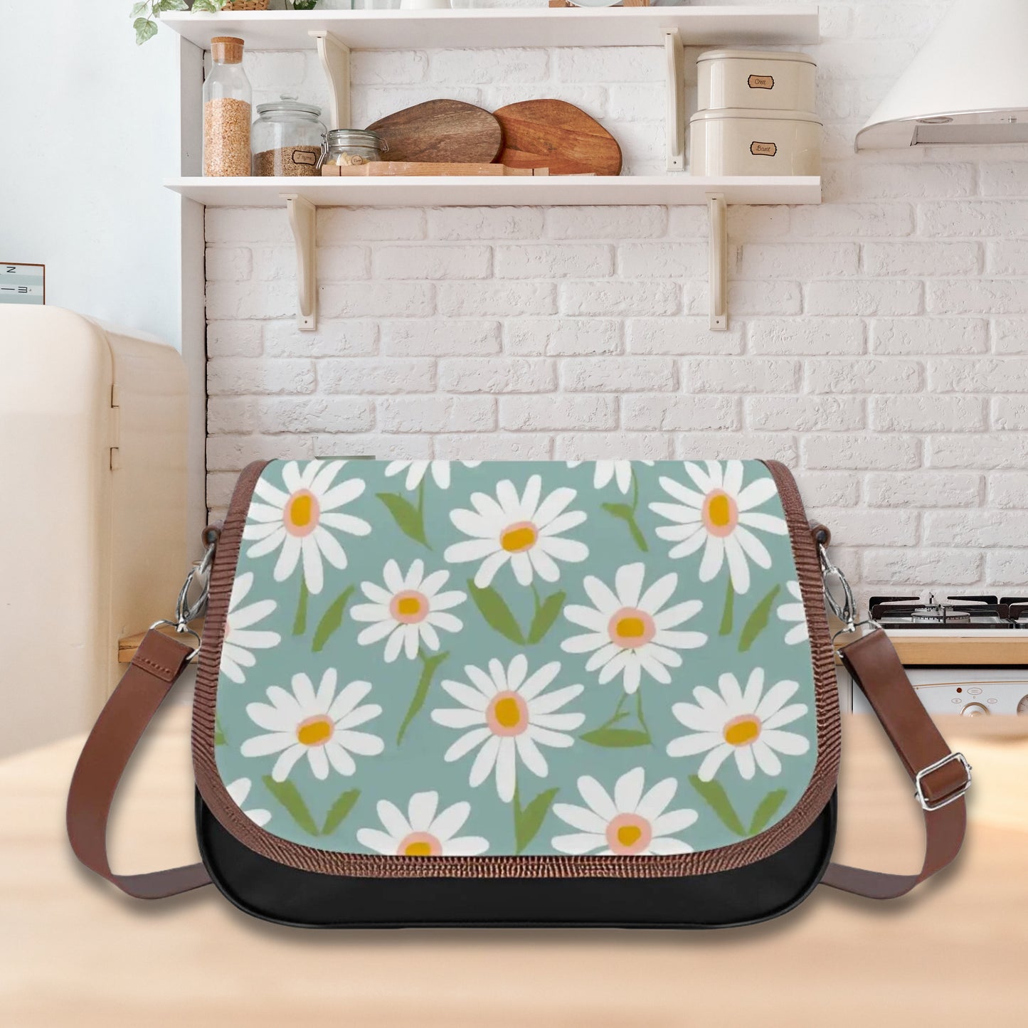 Trendy Floral Daisy Crossbody Handbag, Perfect Gift Idea for Women
