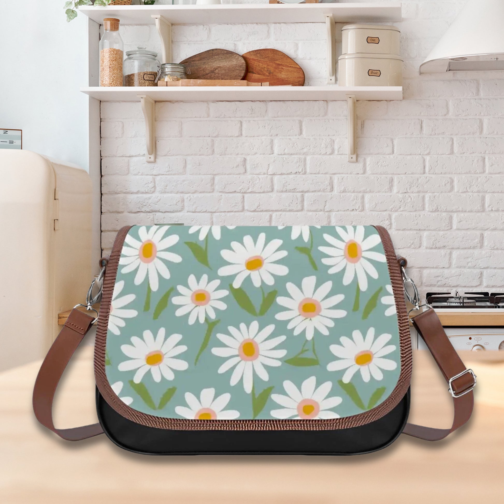 Trendy Floral Daisy Crossbody Handbag, Perfect Gift Idea for Women