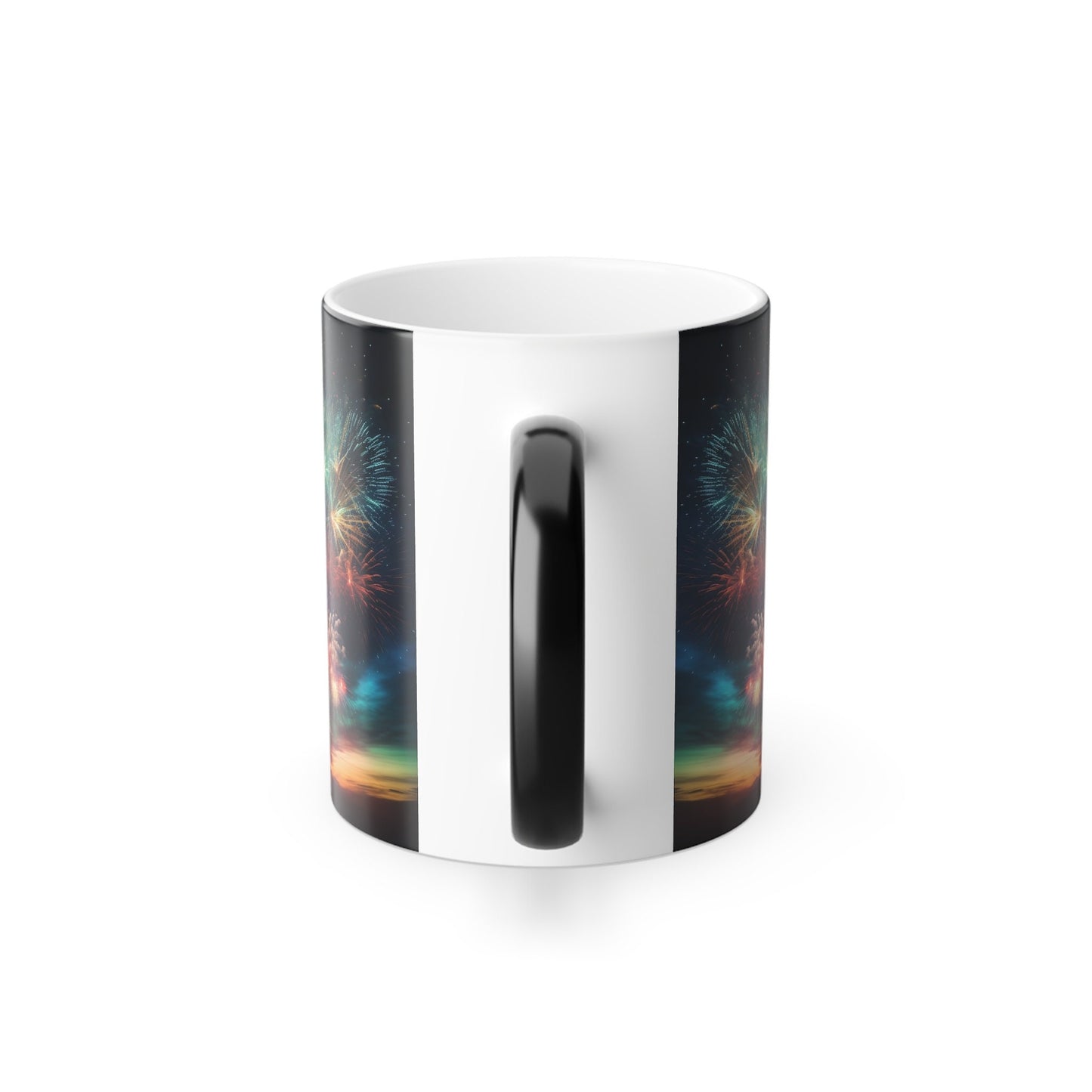 Color Morphing Fireworks Mug, Black Coffee & Tea Cup for Gifting
