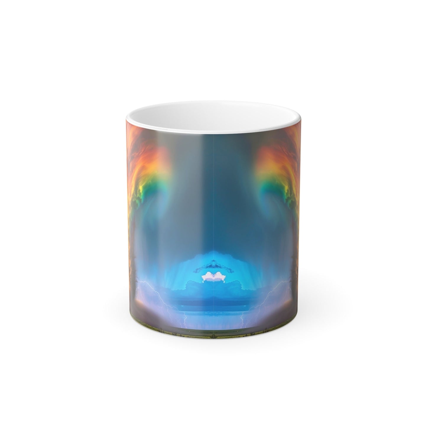 Color-Changing Tornado Mug: Heat-Reactive Ceramic Coffee Cup