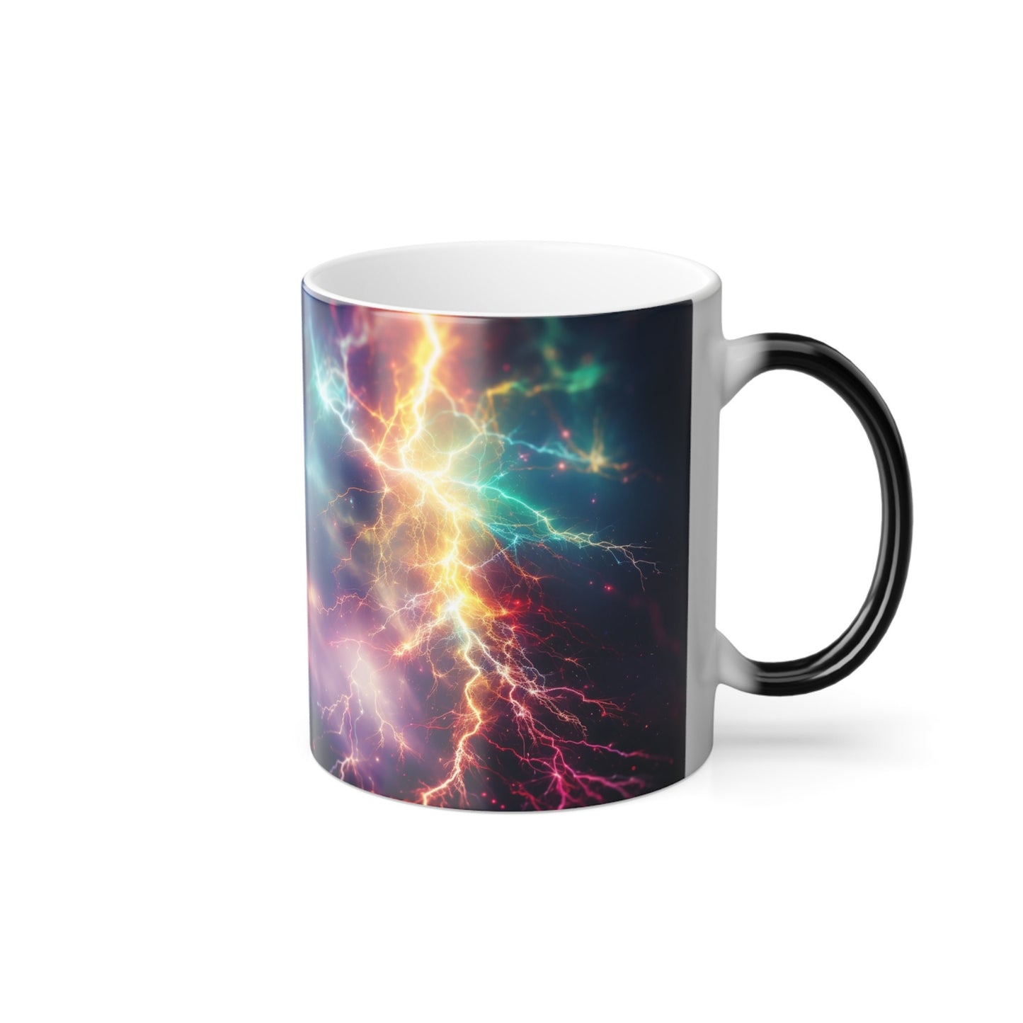 Mesmerizing Heat-Reactive Lightning Mug: Color-Changing Ceramic Coffee Cup for Unique Gifting (11oz)