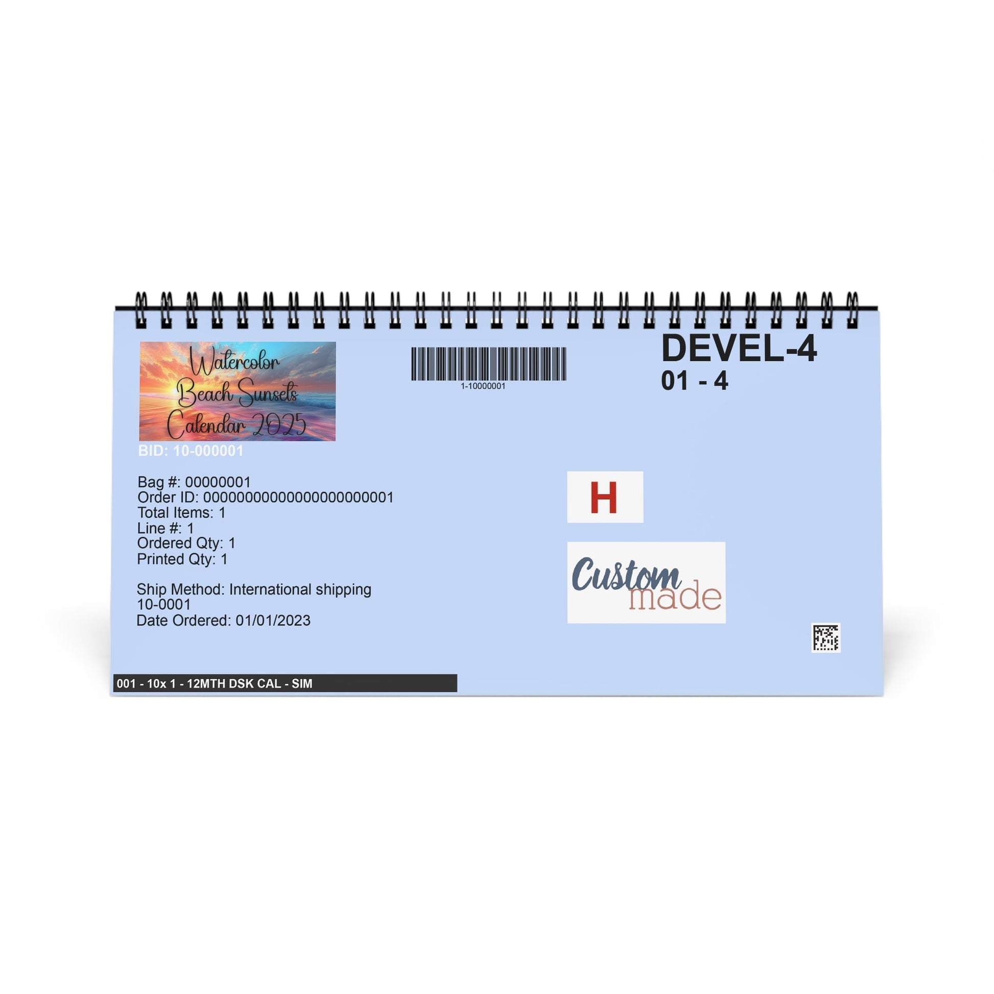 2025 Beach Scene Watercolor Desk Calendar - Unique Host Gift Idea