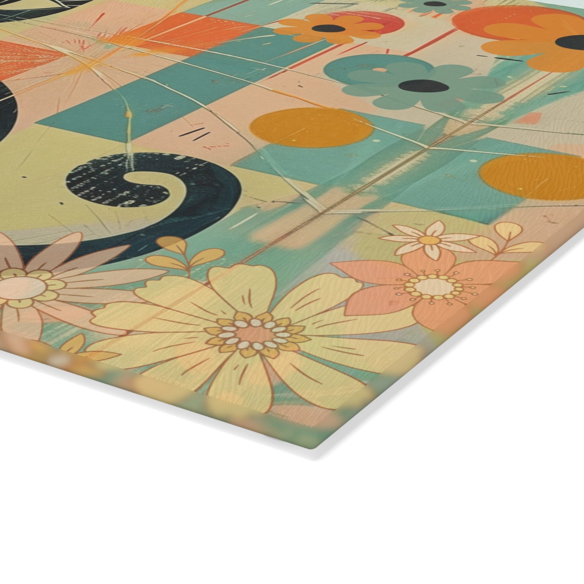 Retro Cat Cutting Board for Meat Veggies Fruits, Ideal Host Gift Kitchenware