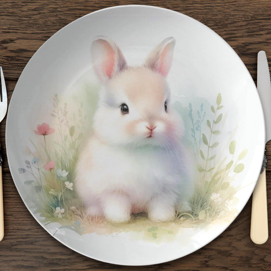 Bunny Dinner Plates: Handcrafted Rabbit Design for Easter, Holiday Gifts & Tableware Collections
