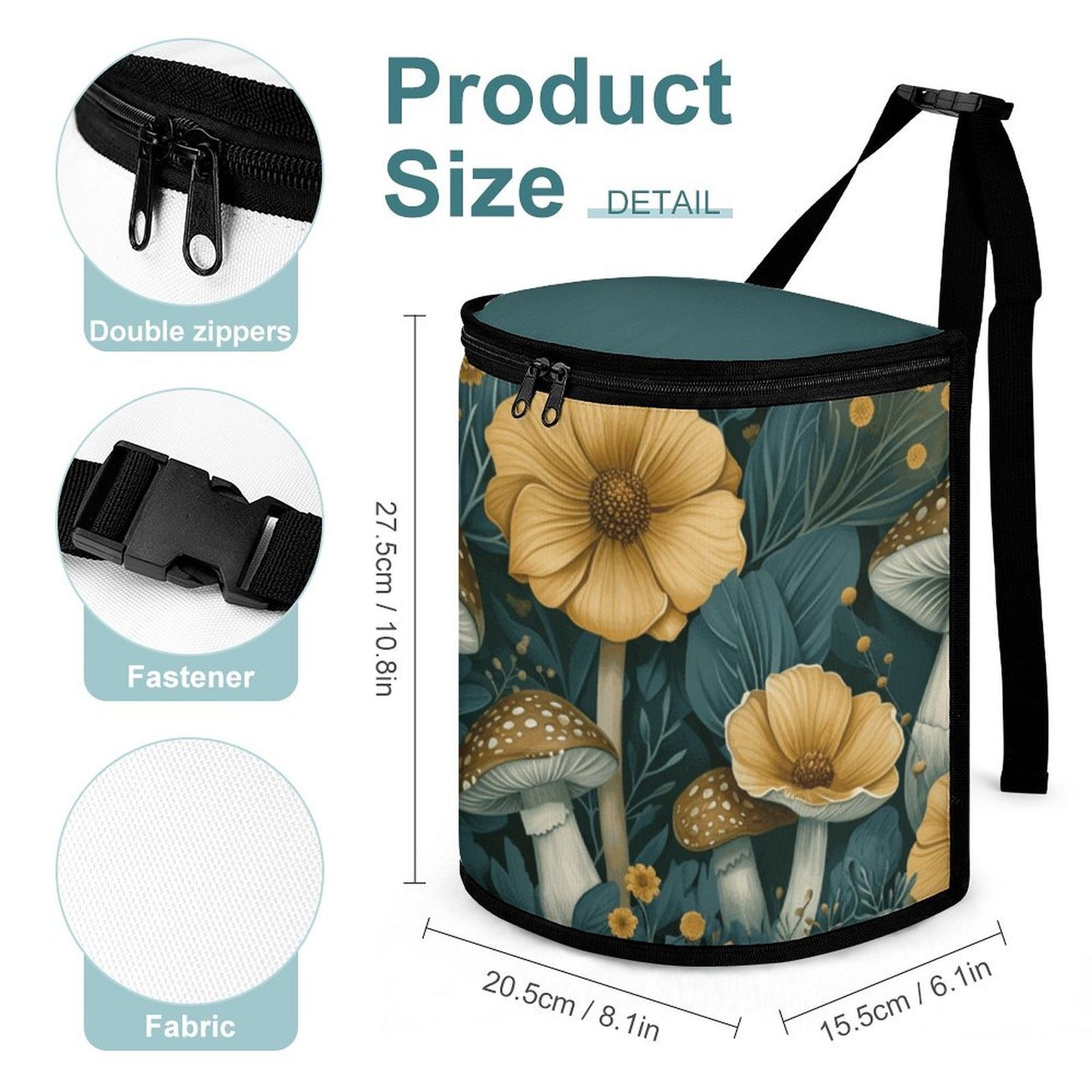 Mushroom Car Trash Bin: RV Accessory & Camping Gift - Decorative Automotive Organizer
