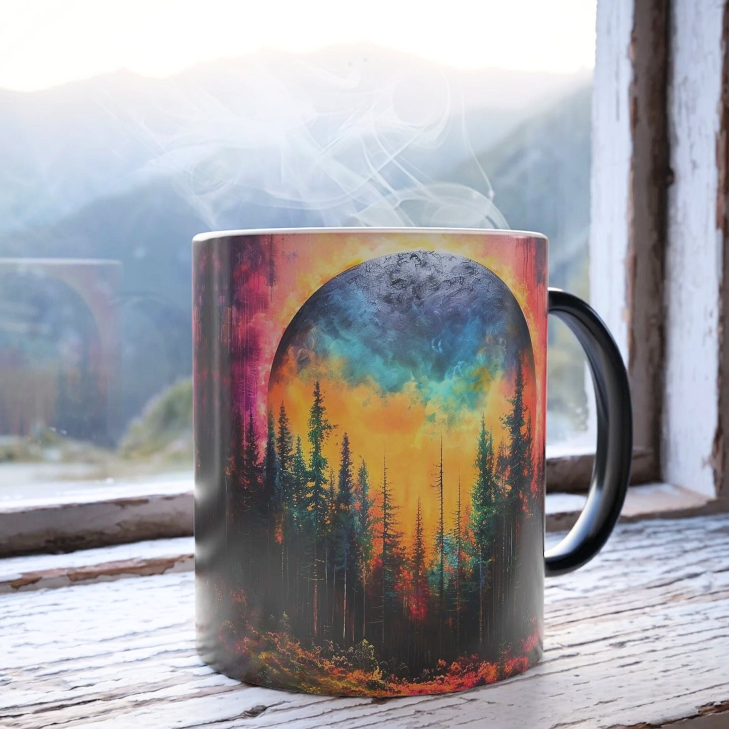 Celestial Color-Changing Moon Mug: Magical Ceramic Cup for Enchanting Coffee Experiences
