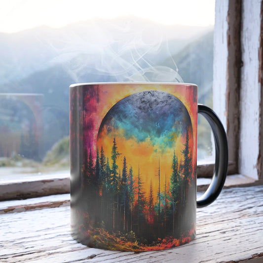Celestial Color-Changing Moon Mug: Magical Ceramic Cup for Enchanting Coffee Experiences