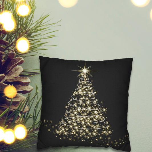 Gold Tree Pillow Case for Christmas Holiday Decor - Perfect Hostess Gift