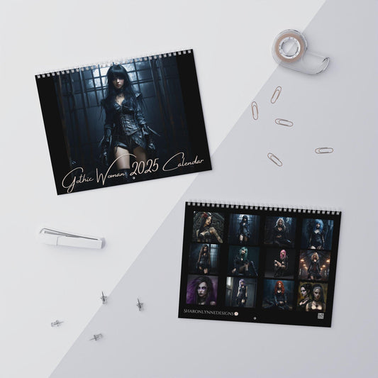 2025 Gothic Women Calendar - Unique Artwork, Dark Fantasy Wall Décor