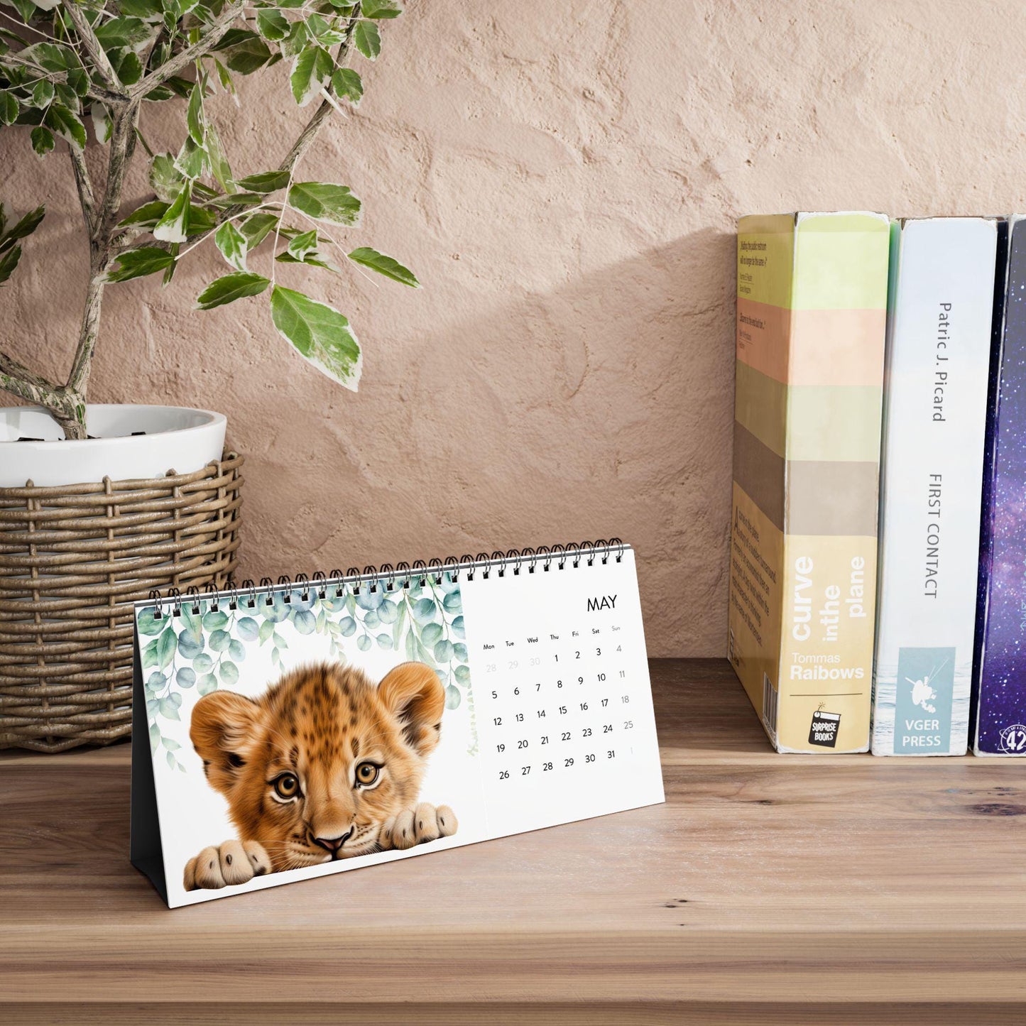 Adorable Animal Desk Calendar 2025 - Cute Office Decor Year Planner