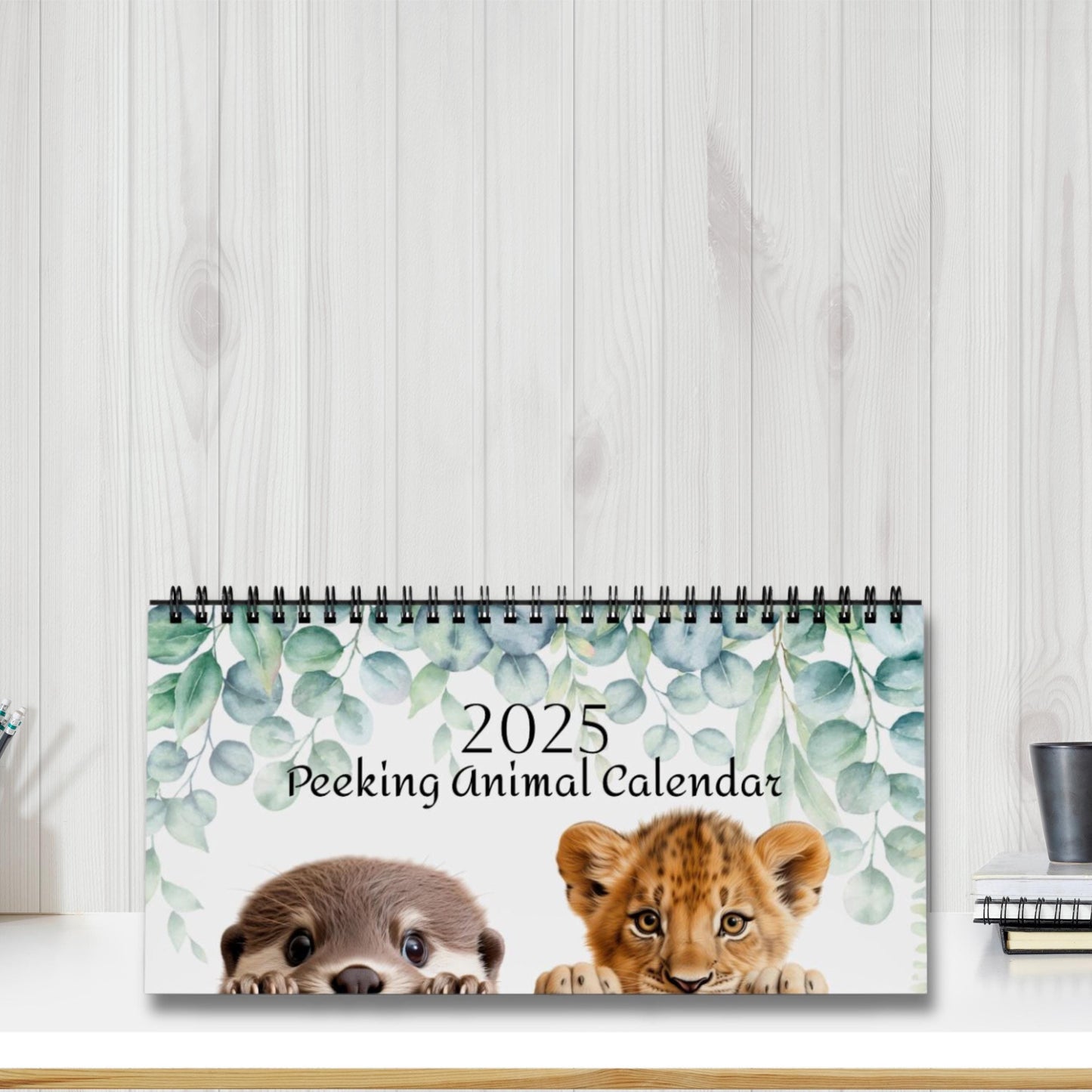peeking, organizational, organization, scheduling, birthday, wildlife, tabletop, illustrated, tracking, accessory, monthly, artistic, display