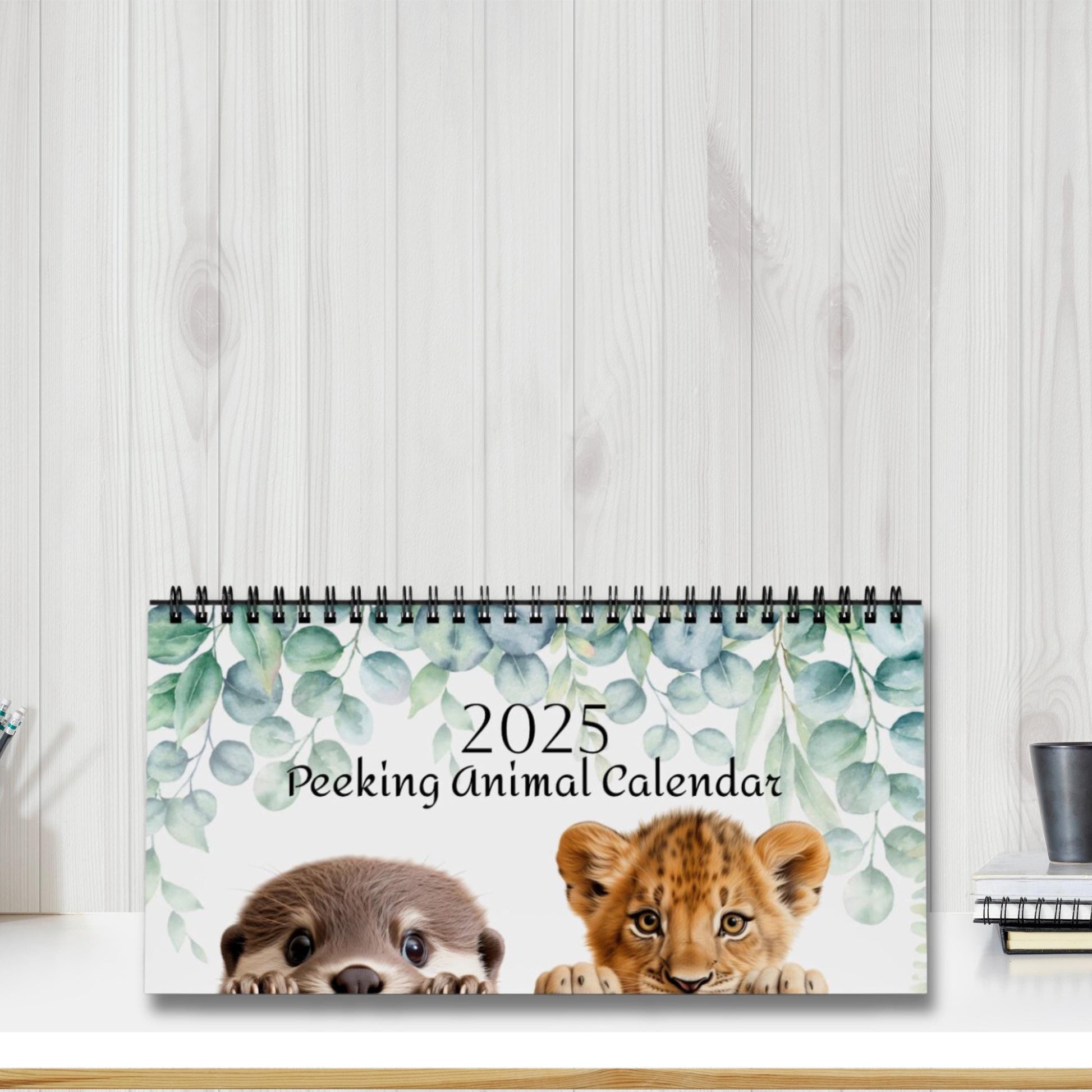 peeking, organizational, organization, scheduling, birthday, wildlife, tabletop, illustrated, tracking, accessory, monthly, artistic, display