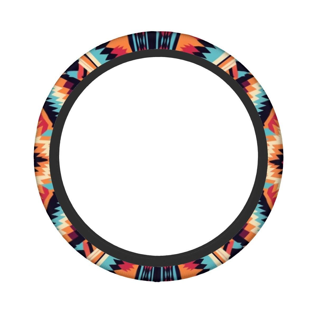 Aztec Steering Wheel Cover: Stylish Car Interior Accessory with Traditional Native Pattern