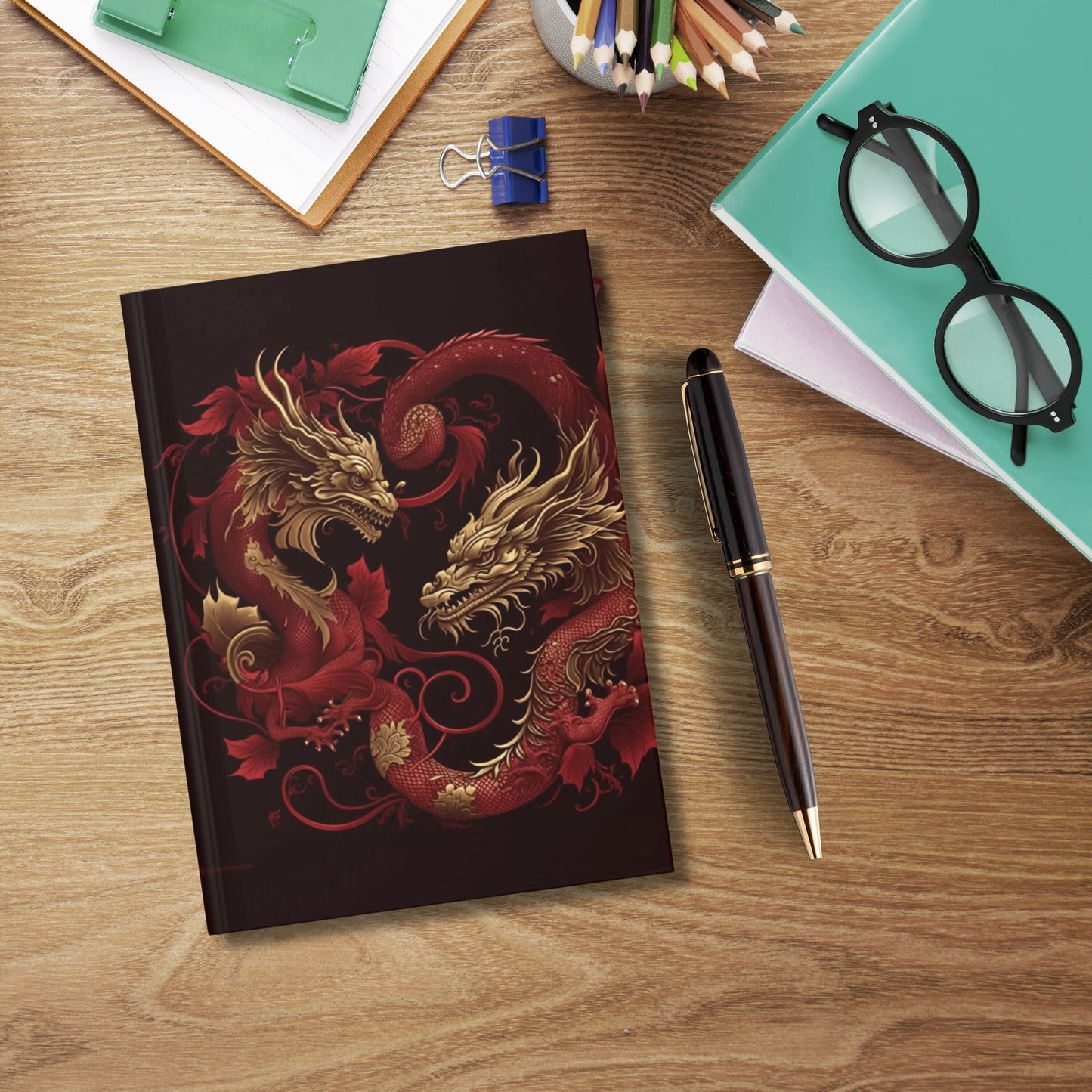 Red Dragon Hardcover Journal: Matte Notebook for Gifts, Note-Taking & Sketching - Mystical Stationery