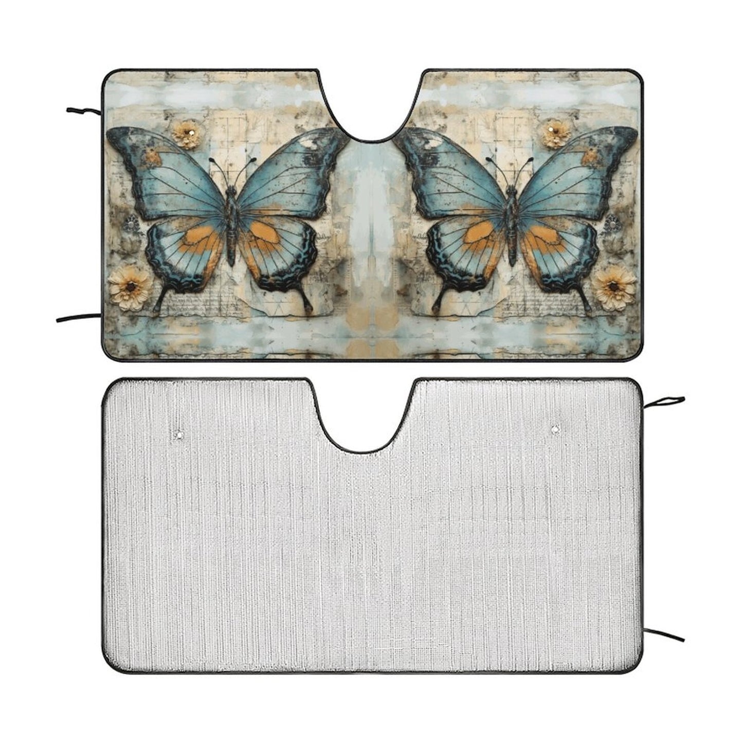 Butterfly Windshield Sunshade: Car Accessory for UV Protection and Decorative Vehicle Gift