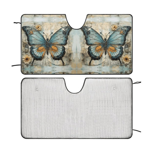 Butterfly Windshield Sunshade: Car Accessory for UV Protection and Decorative Vehicle Gift