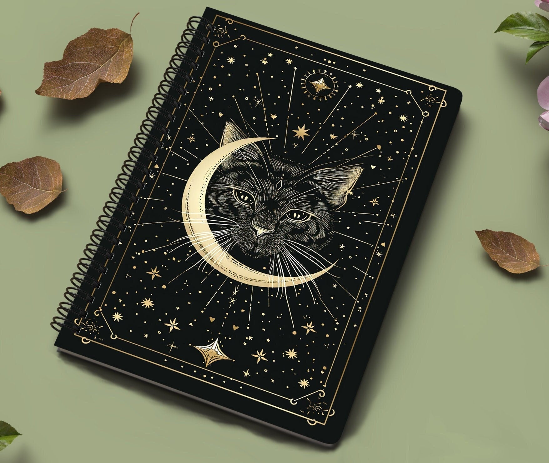 Mystical Cat Journal for Writers and Cat Lovers - Great Gift Idea
