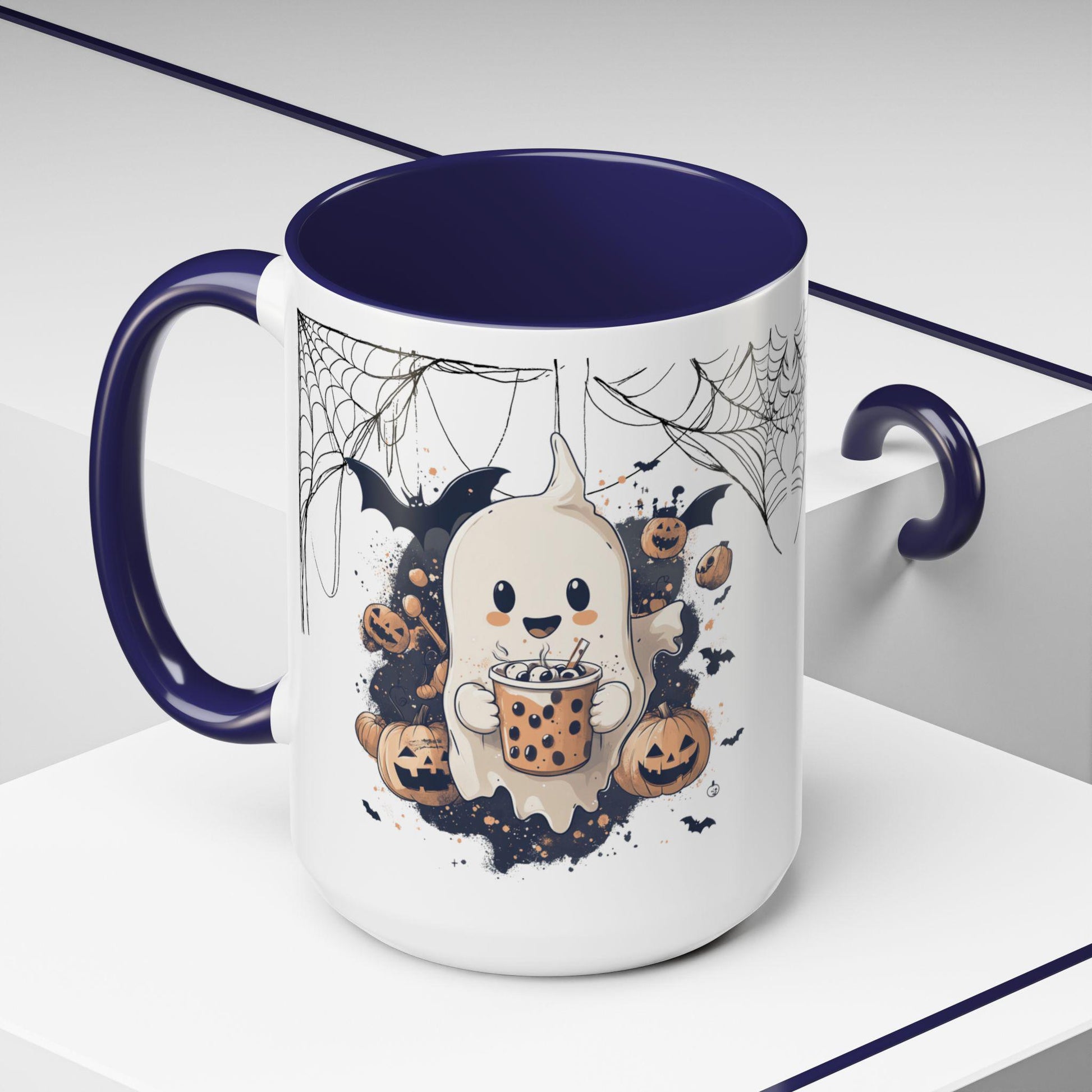 Spooky Halloween Ghost Themed Coffee Mug - Unique Ceramic Cup Gift Idea