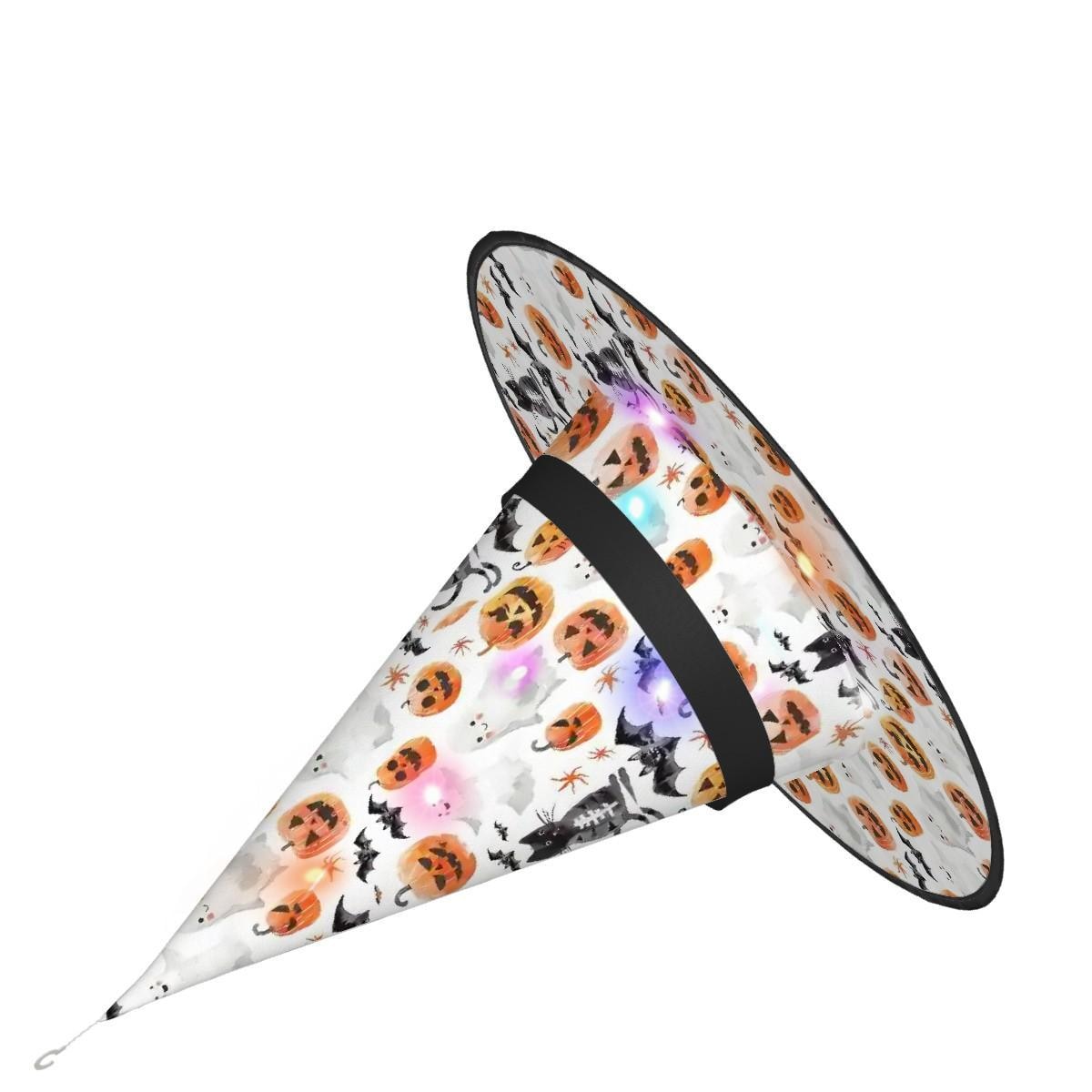 LED Halloween Witch Hat with Lights for Costume Parties and Decorations