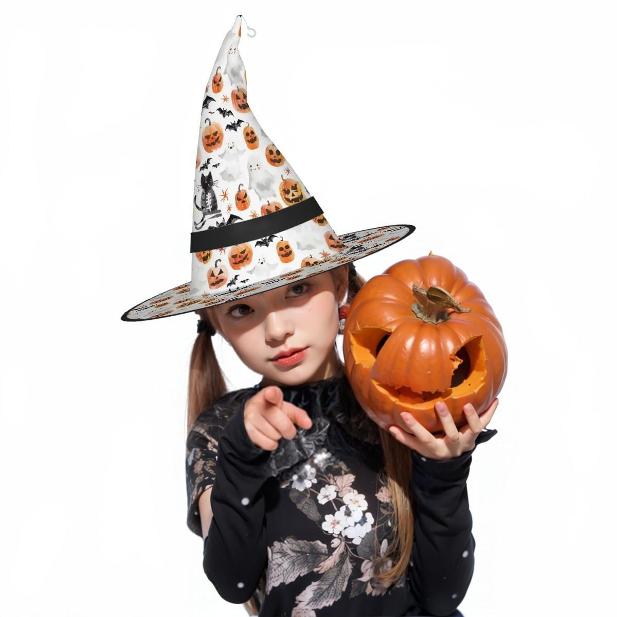 LED Halloween Witch Hat with Lights for Costume Parties and Decorations