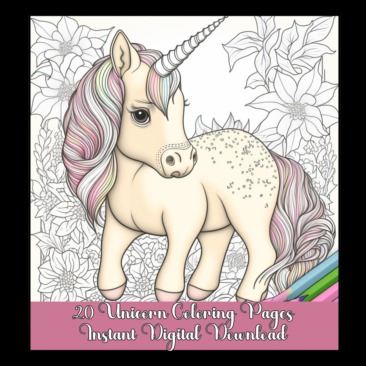 Whimsical Unicorn Art for Children - Instant Digital Download
