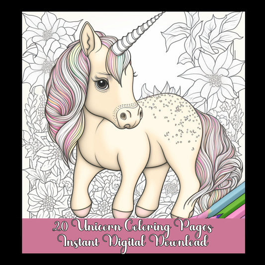 Whimsical Unicorn Art for Children - Instant Digital Download