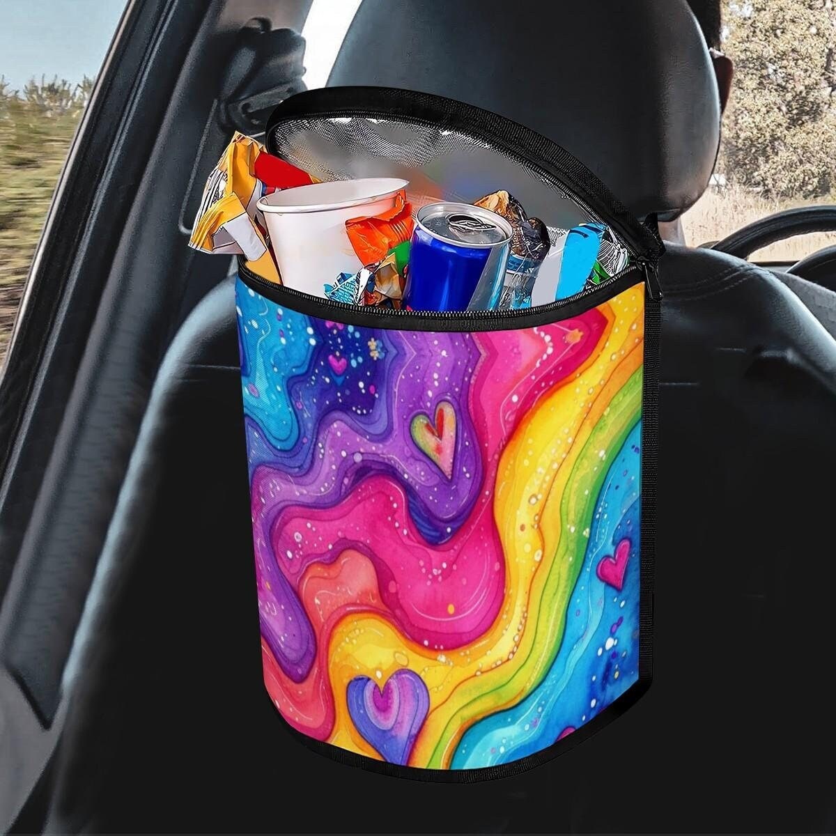 Vibrant Portable Car Trash Can: Compact Organizer for RVs, Camping & Travel - Functional Accessory