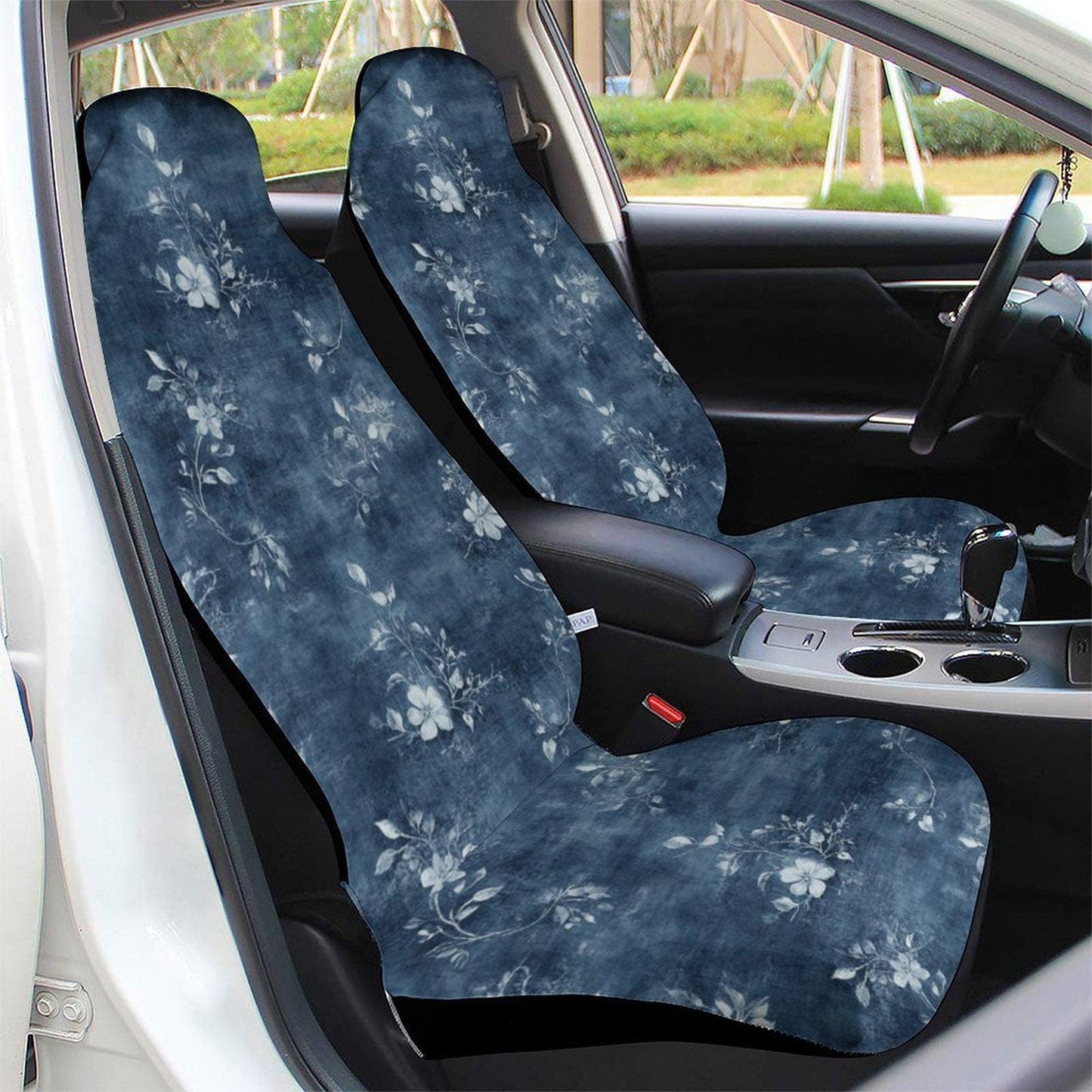 Floral Denim Car Seat Covers: Stylish Protection for Vehicle Interior, Easy Install & Washable