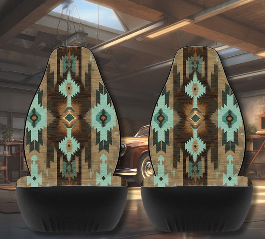 Native American Southwestern Car Seat Covers - Unique Vehicle Interior Accessory for New Drivers