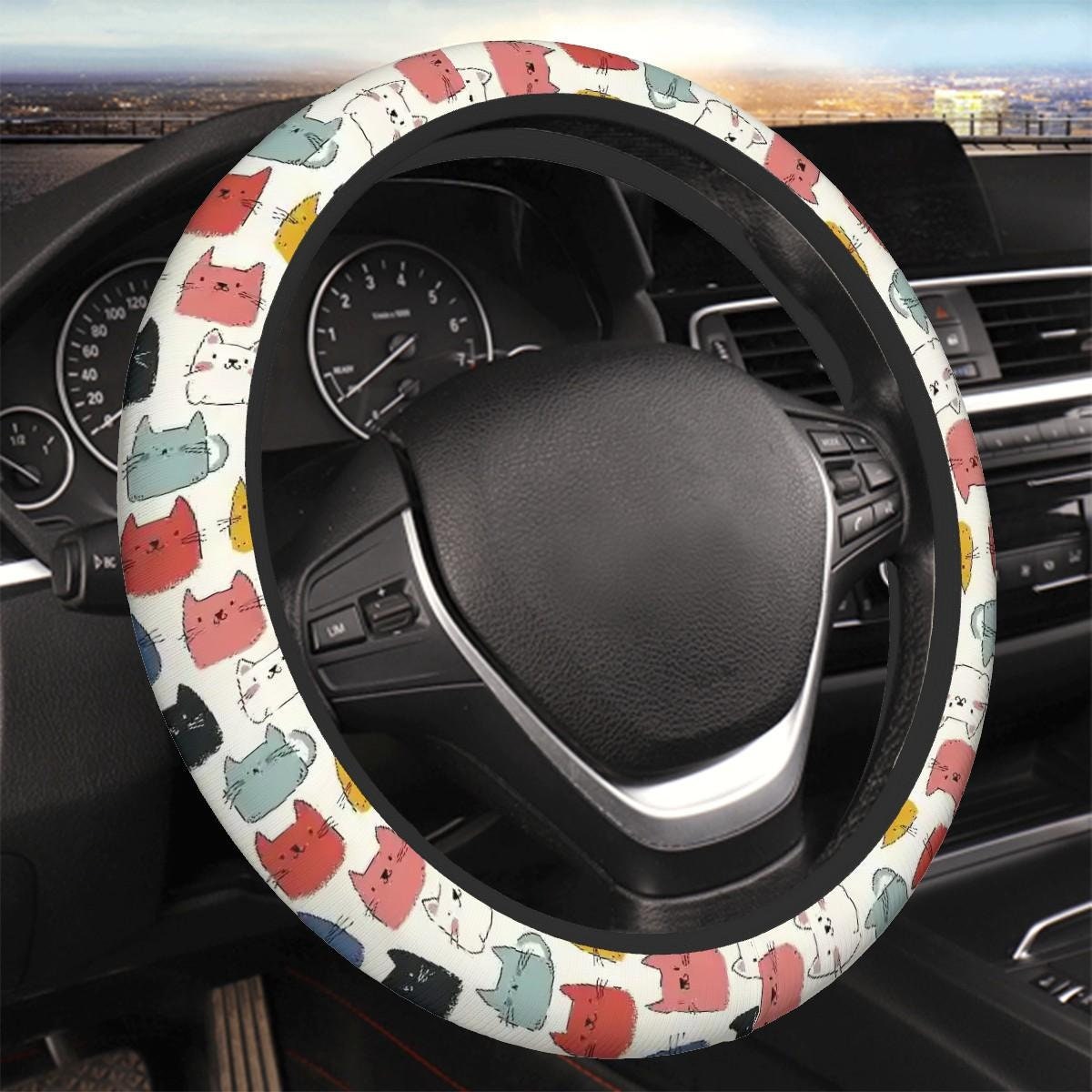 Feline-Inspired Steering Wheel Protector: Comfy Grip & Stylish Car Accessory for Cat Lovers