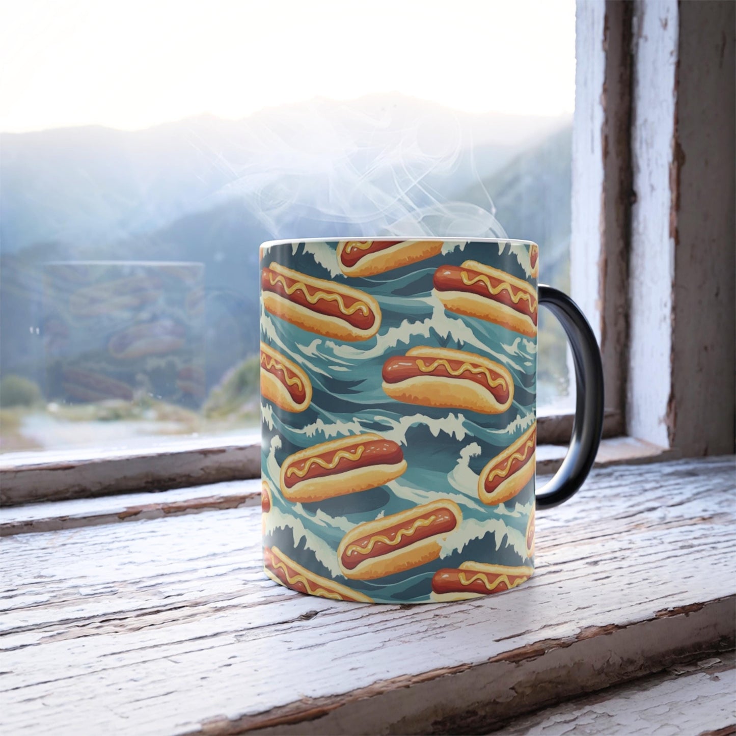 Color-Changing Hot Dog Mug: Quirky Drinkware for BBQ Fans, Sausage Lovers & Grilling Enthusiasts