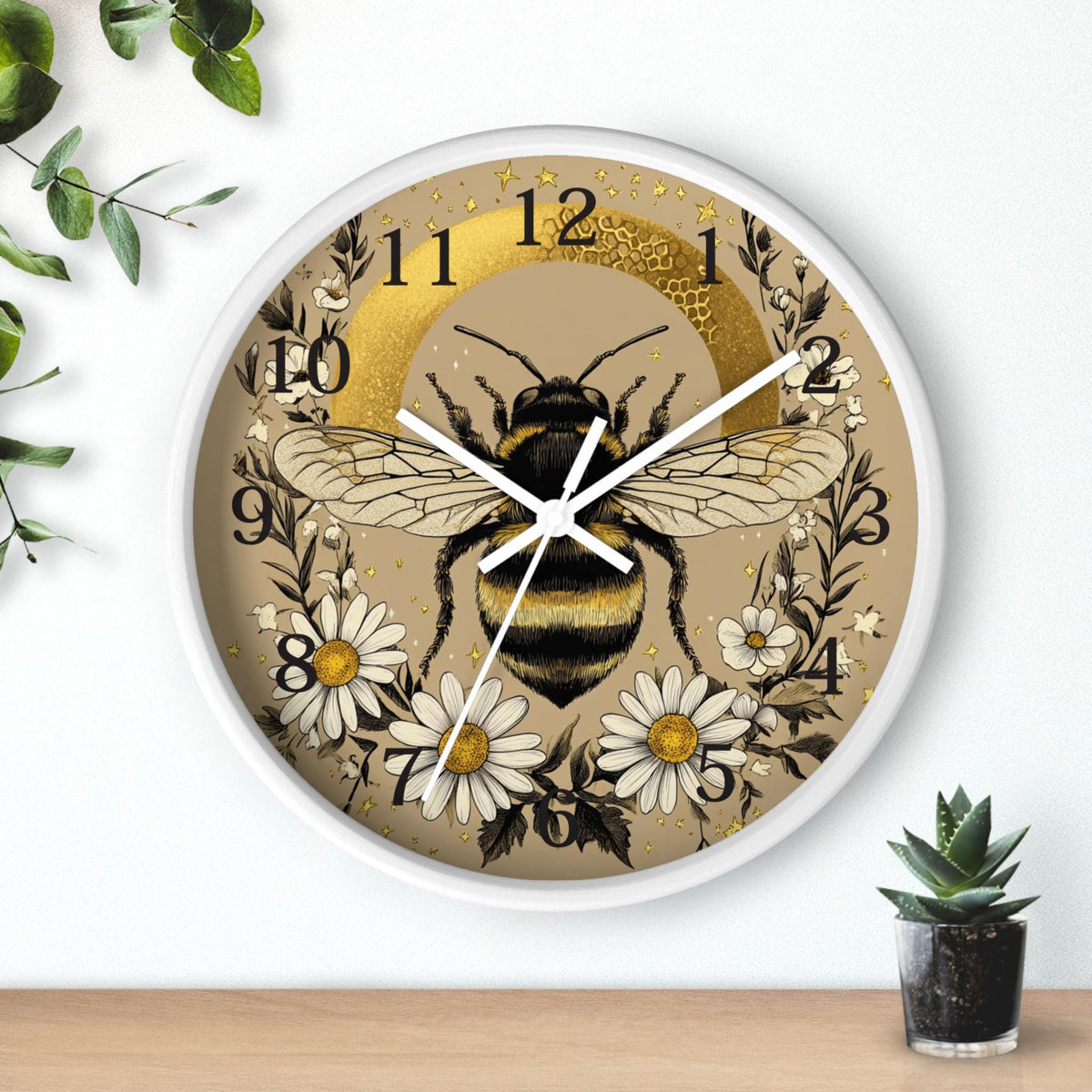 Bee Hive Wall Clock: Farmhouse Decor for Beekeepers & Honey Enthusiasts