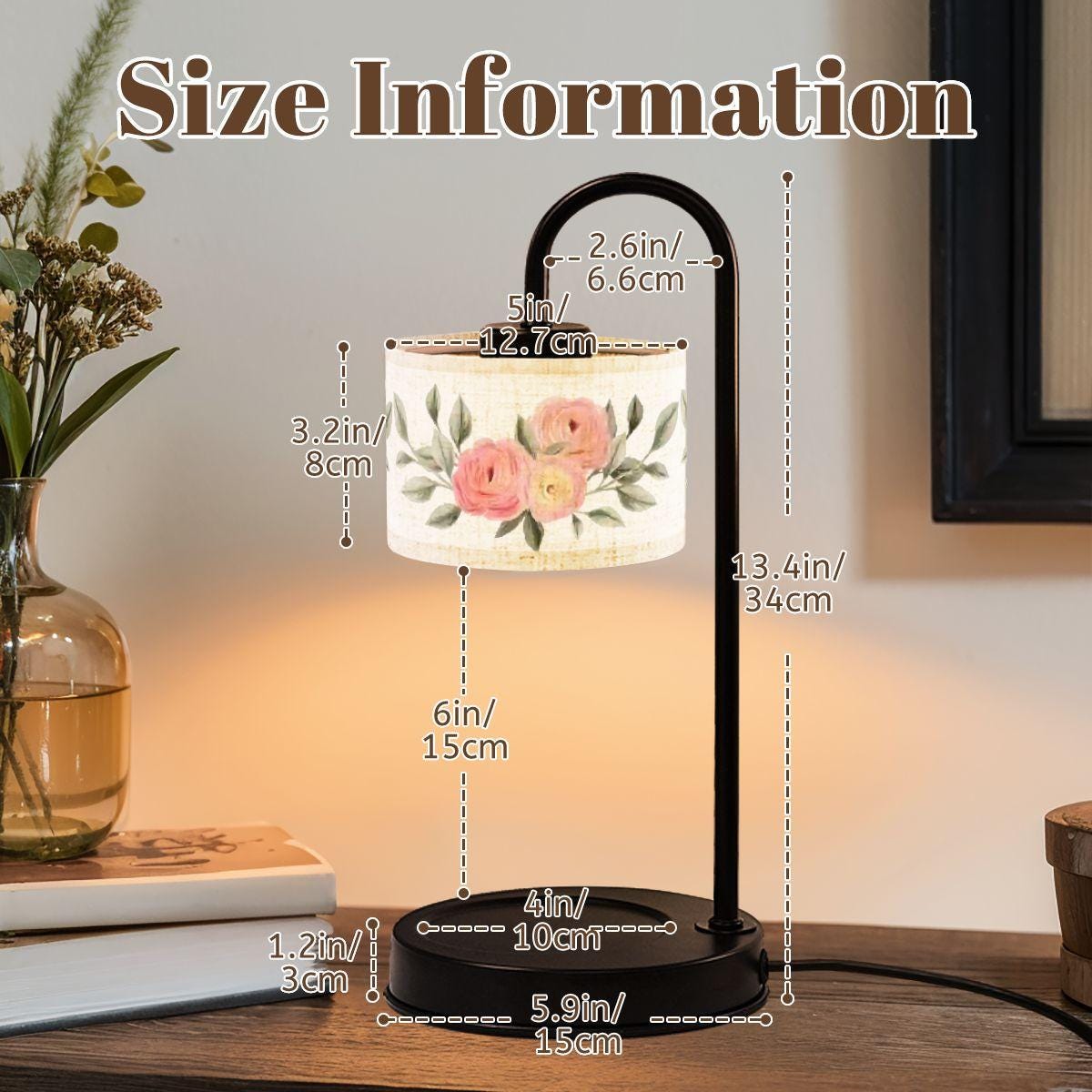Floral Electric Candle Warmer: Decorative Fragrance Melter for Home Ambiance & Aromatherapy