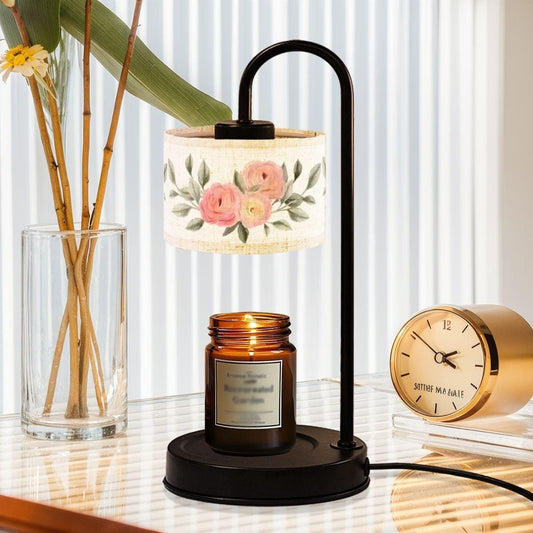 Floral Electric Candle Warmer: Decorative Fragrance Melter for Home Ambiance & Aromatherapy