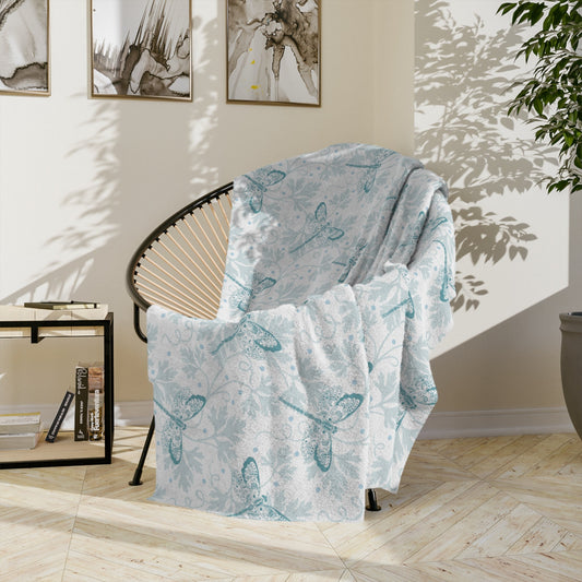 Dragonfly Fleece Blanket: Velvety Soft Plush Throw