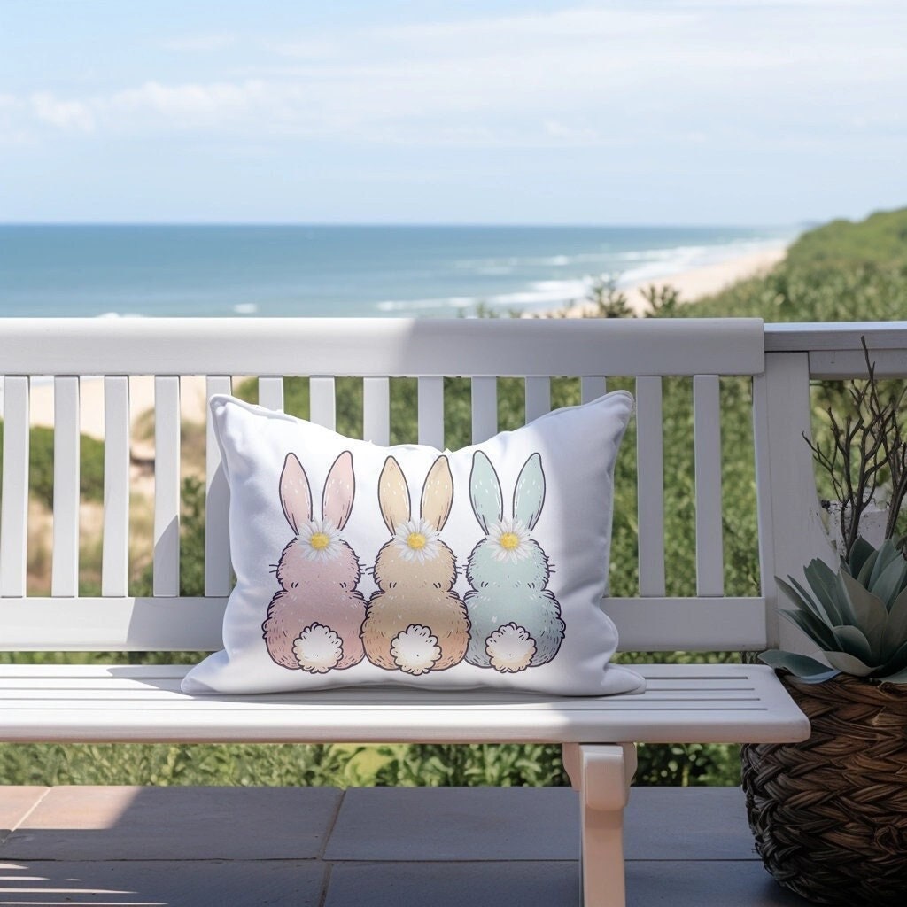Charming Easter Rabbit Cushion: Springtime Decor for Home, Bedroom & Festive Gift-Giving
