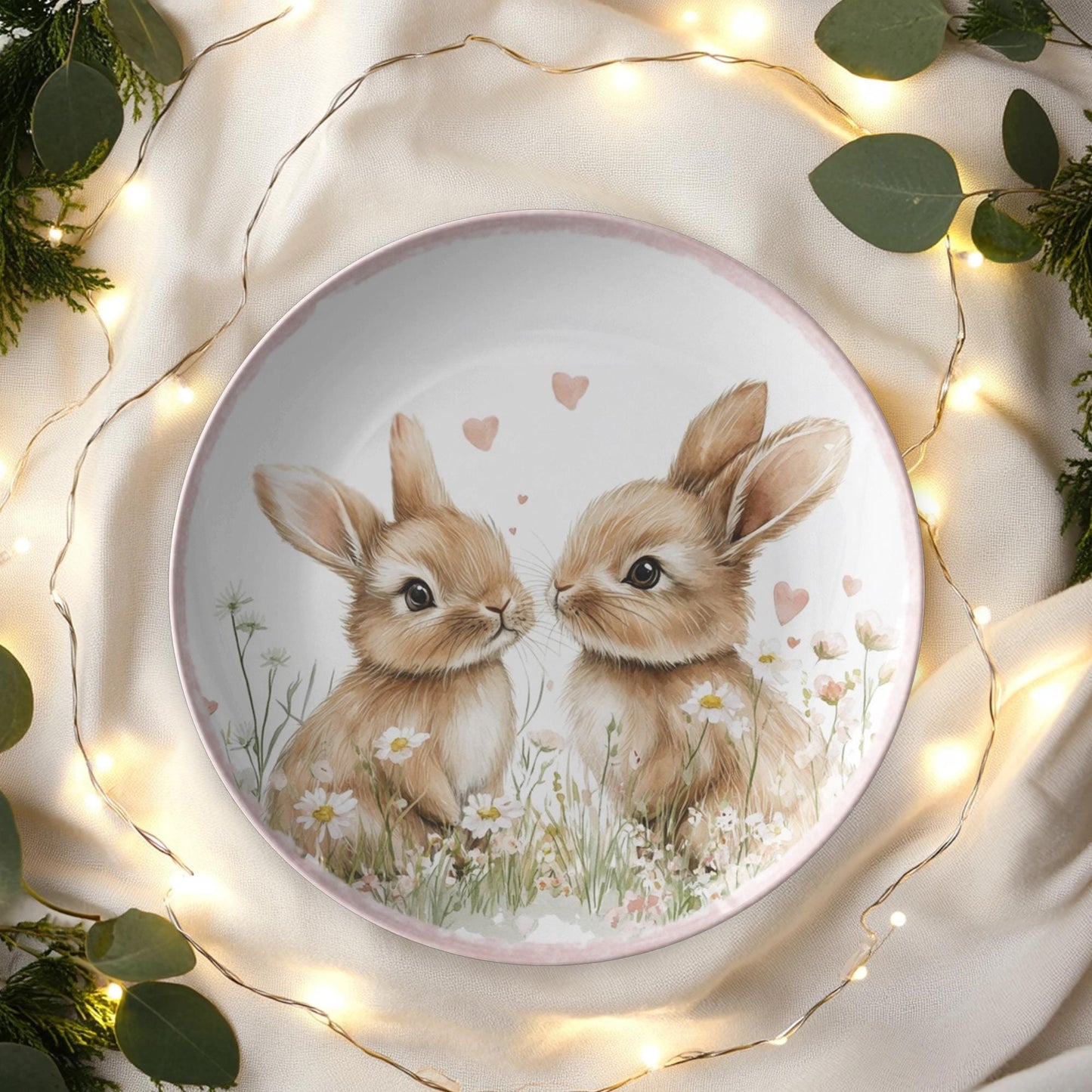 Spring Bunny Dinner Plates for Easter Celebrations & Festive Table Settings
