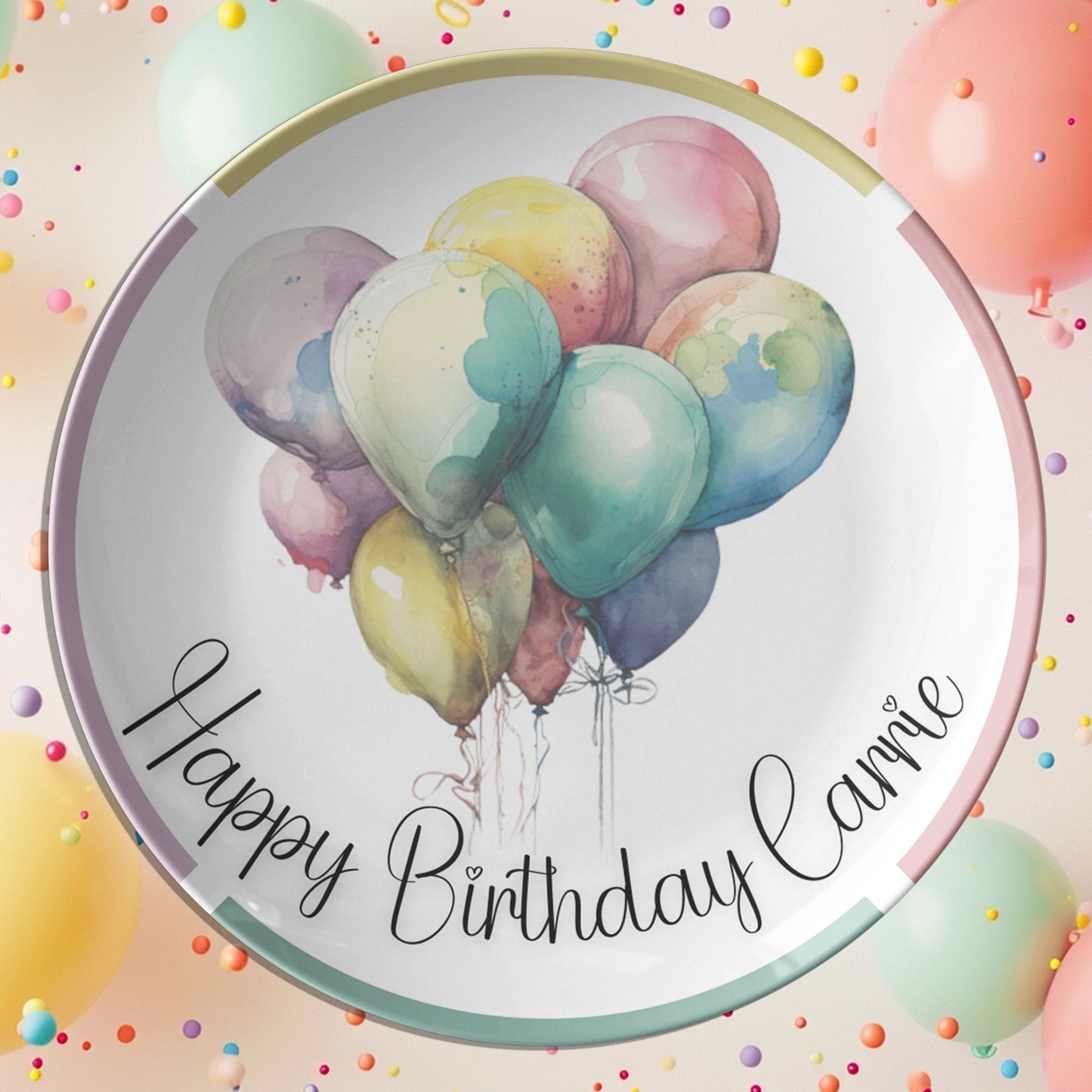 Dinnerware Milestone Personalized Birthday Plate, ThermoSaf 10 x 10, Microwave And Dishwasher Safe