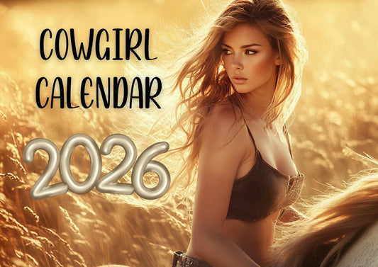 2026 Cowgirl Wall Calendar: Equestrian Decor, Horse Lover Gift