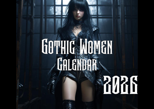 Gothic Women 2026 Wall Calendar: Dark Monthly Planner for Art Lovers & Occult Enthusiasts