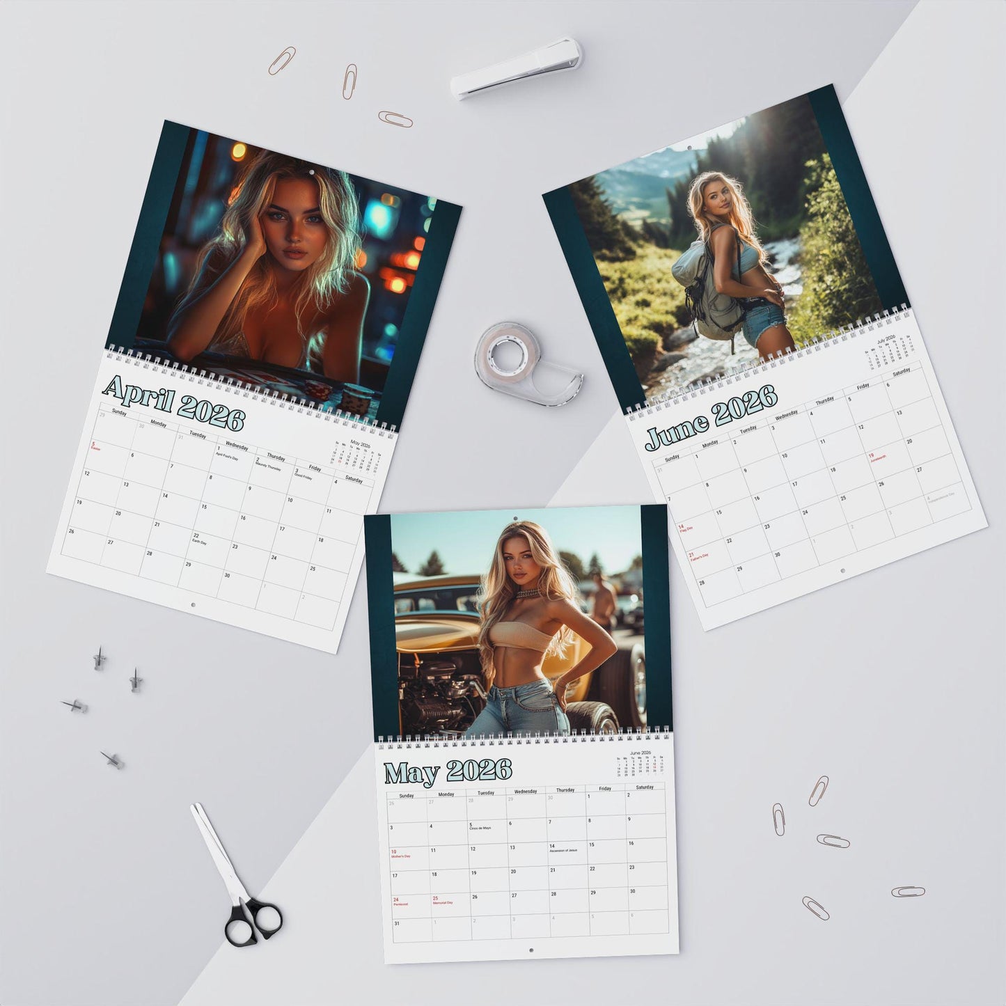 Inspirational Women 2026 Wall Calendar: Chic Home Office Decor