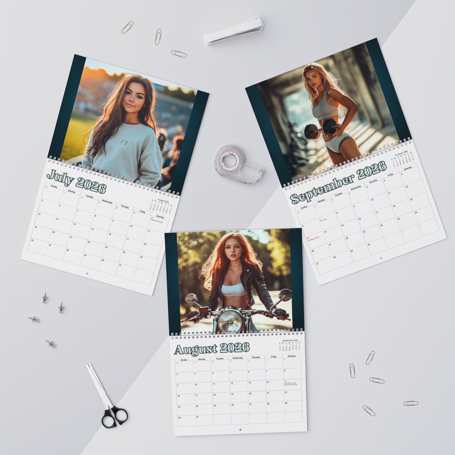 Inspirational Women 2026 Wall Calendar: Chic Home Office Decor