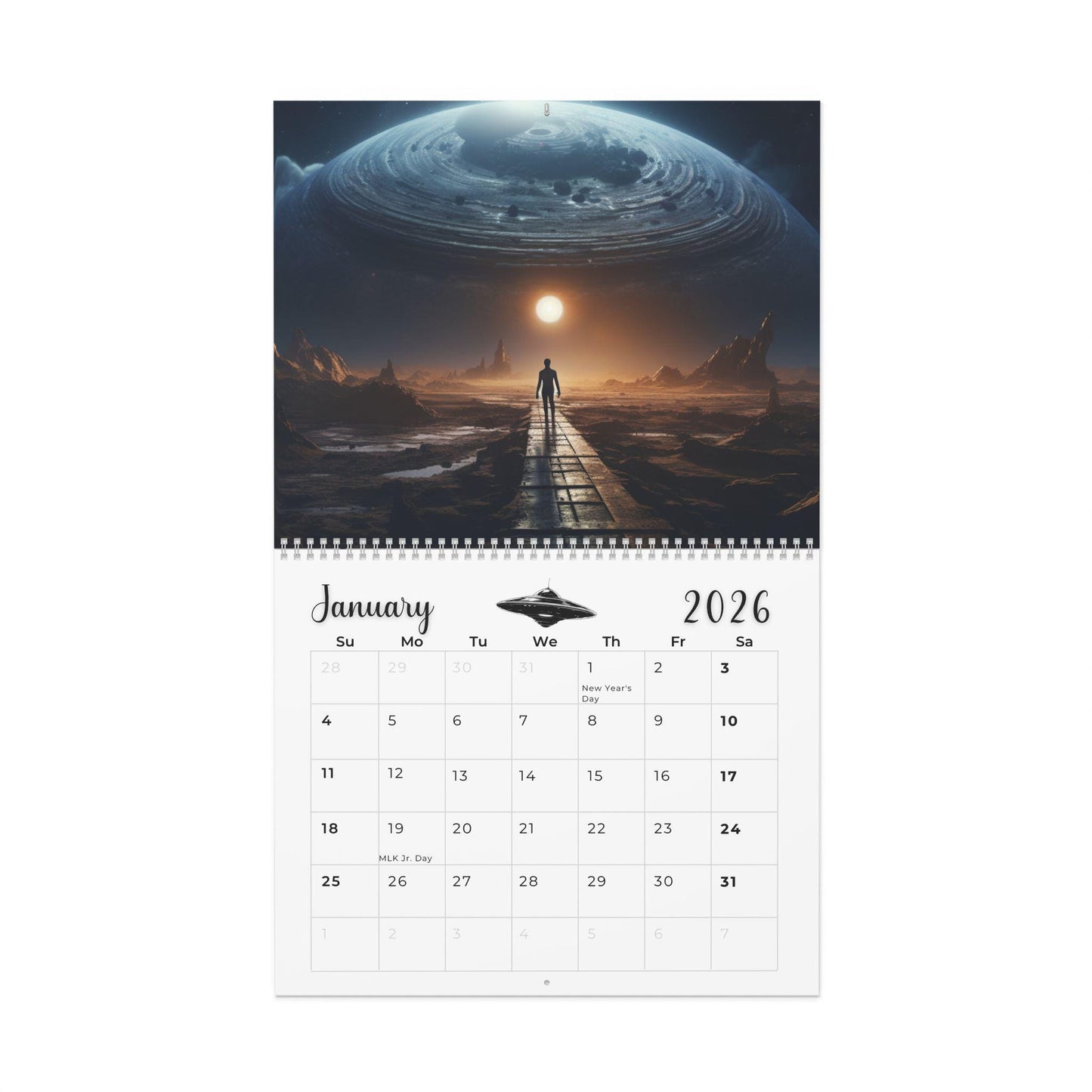 2026 Alien Wall Calendar: Sci-Fi Space Monthly Planner - Extraterrestrial Decor for UFO Enthusiasts