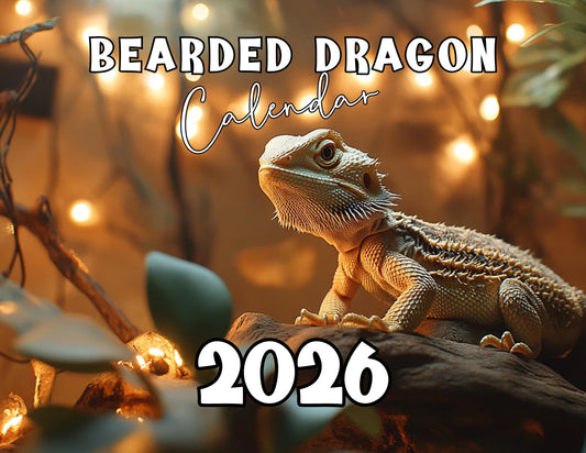 2026 Bearded Dragon Wall Calendar: Monthly Planner, Reptile Lover Gift, Home Office Decor