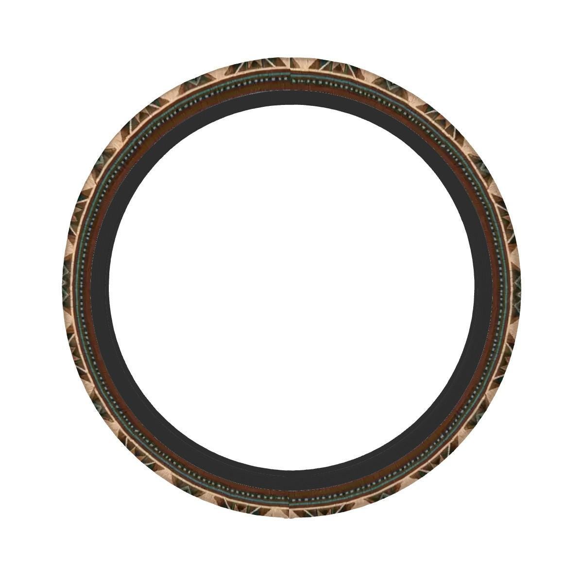 Vibrant Southwestern Elastic Steering Wheel Cover - Thick & Durable Car Accessory