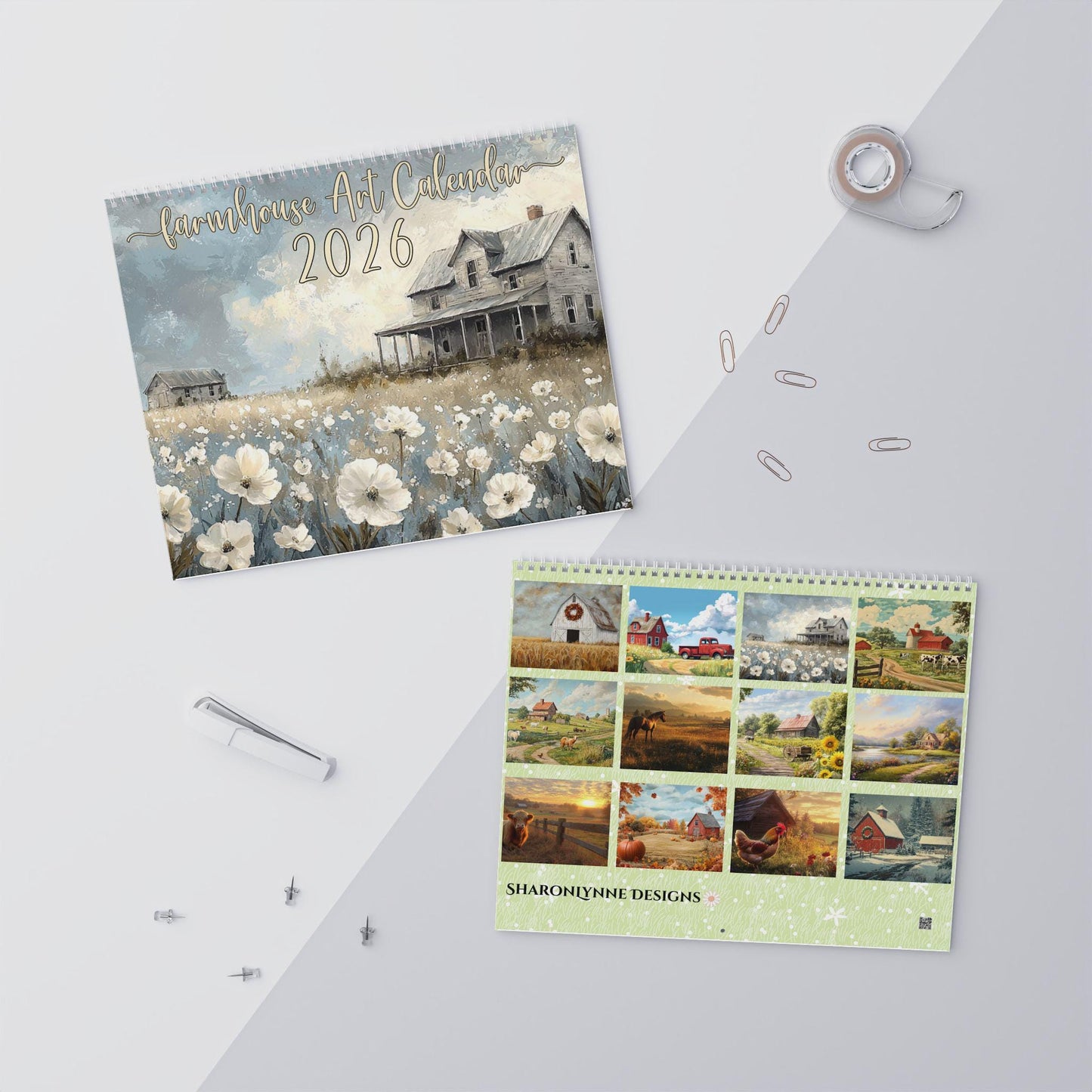 2026 Rustic Farmhouse Wall Calendar - Country Barn Themed Planner for Home Organization