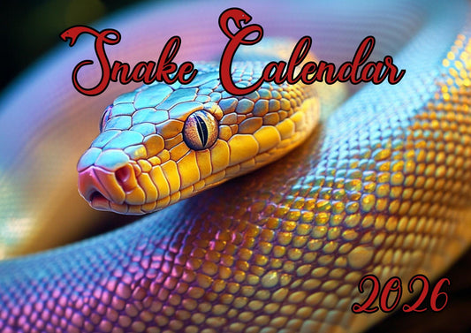 2026 Snake Wall Calendar: Reptile Planner & Monthly Organizer for Animal Lovers, Office Decor Gift