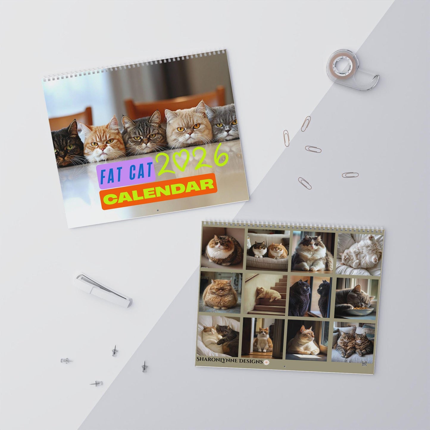 Fat Cat Wall Calendar 2026: Kitten Planner
